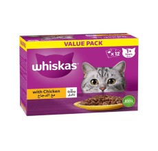 Whiskas Chicken in Gravy Wet Cat Food Value Pack 12x80g