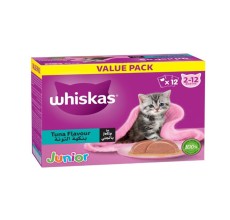 Whiskas Junior Tuna Wet Kitten Food Value Pack 12x80g