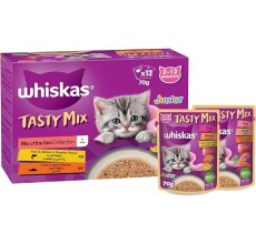 Whiskas Kitten Mix Of The Sea Collection In Jelly Wet Cat Food - 12X70G