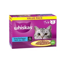 Whiskas Ocean Fish Wet Cat Food Value Pack 12x80G