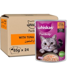 Whiskas Purrfectly Tuna&Salmon 85g - Pack of 24