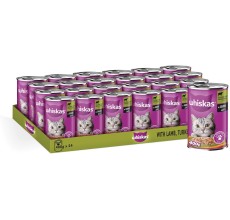 Whiskas Tasty Mince Lamb Turkey and Vegetables in Gravy Cat Food 400 gm - Pack of 24