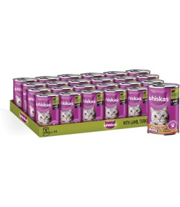 Whiskas Tasty Mince Lamb Turkey and Vegetables in Gravy Cat Food 400 gm - Pack of 24