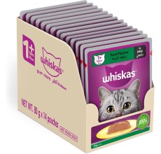 Whiskas Tuna in Jelly Wet Cat Food Pouch (80g) - Pack of 14