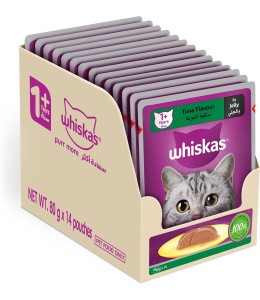 Whiskas Tuna in Jelly Wet Cat Food Pouch (80g) - Pack of 14