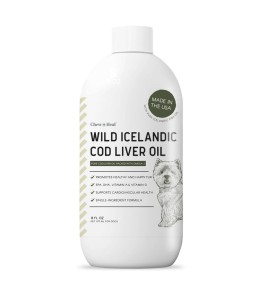 Chew & Heal - Wild-Caught Cod Liver Oil Salmon Oil Alternative Skin & Coat Liquid Supplement for Dogs - 250gm