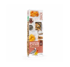 Witte Molen Puur Pauze Sticks with Papaya & Apricot for Lovebirds & Parrots 140g[Weight - 140g]