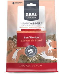 Zeal Canada Gently Air-Dried Beef  for Dogs - 2.2 lbs / 1Kg
