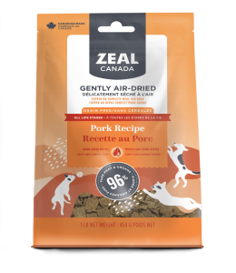 Zeal Canada Gently Air-Dried Pork for Dogs - 2.2 lbs / 1Kg
