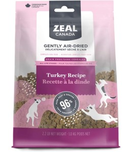 Zeal Canada Gently Air-Dried Turkey for Dogs - 2.2 lbs / 1Kg