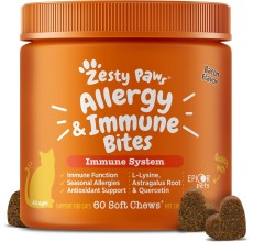 Zesty Paws Cat Aller-Immune Bites – Bacon (60 Count)