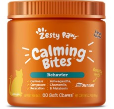 Zesty Paws Cat Calming Bites – Bacon (60 Count)