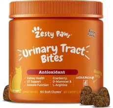Zesty Paws Cat Cranberry Bladder Bites – Bacon (60 Count)