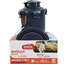 Zolux BVK 2-in-1 Travel Bottle Blue