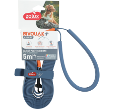 Zolux BVK Silicone Flat Dog Lead 5m - Blue