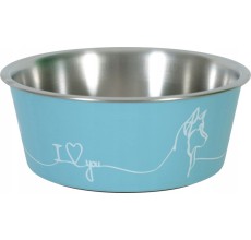 Zolux Non-Slip Love Dog Bowl Blue 1200ml