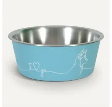 Zolux Non-Slip Love Dog Bowl Blue 400ml
