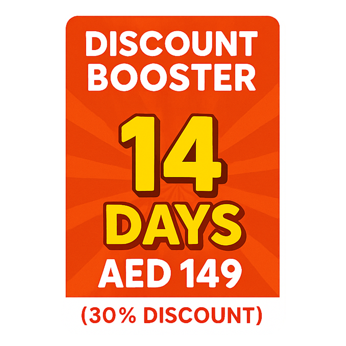 14 Days Booster – AED 149 (30% Discount)