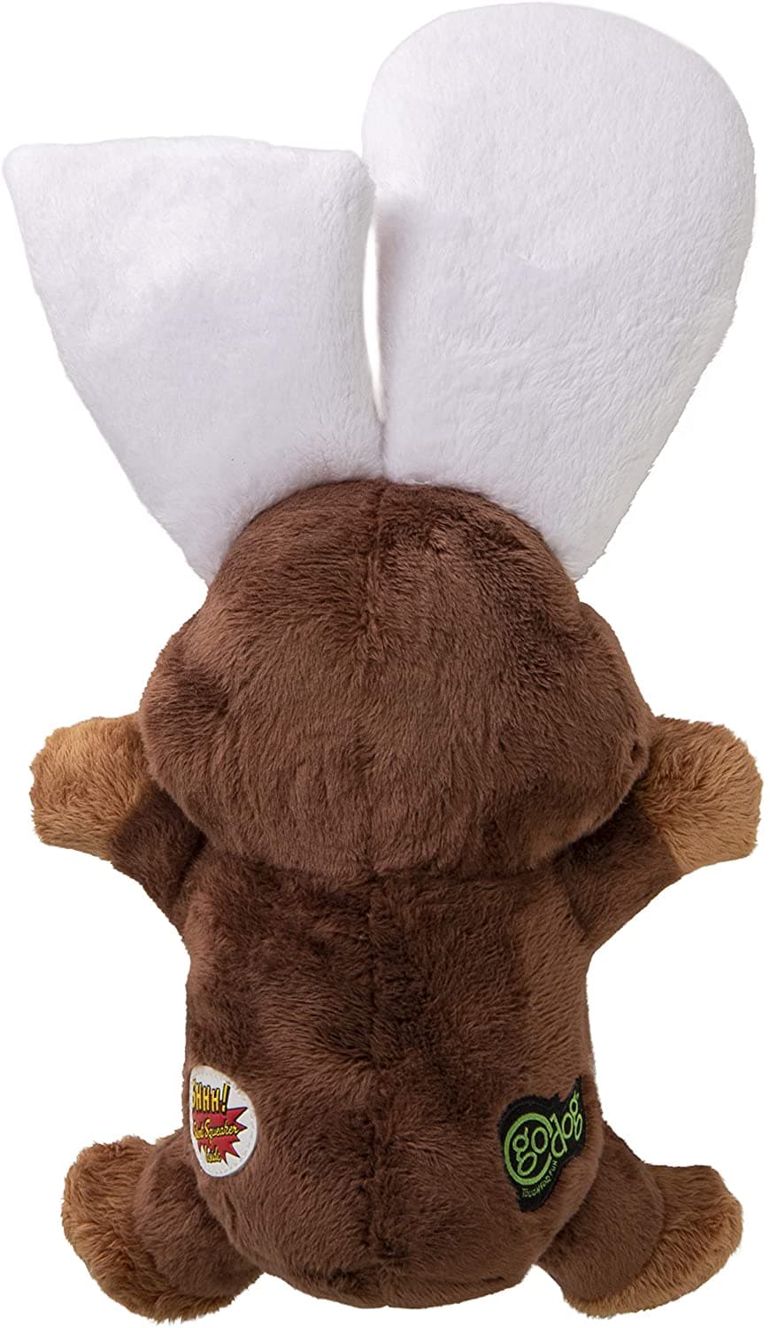 goDog® Silent Squeak™ Flips Monkey Rabbit with Chew Guard Technology™ Durable Plush Dog Toy Large