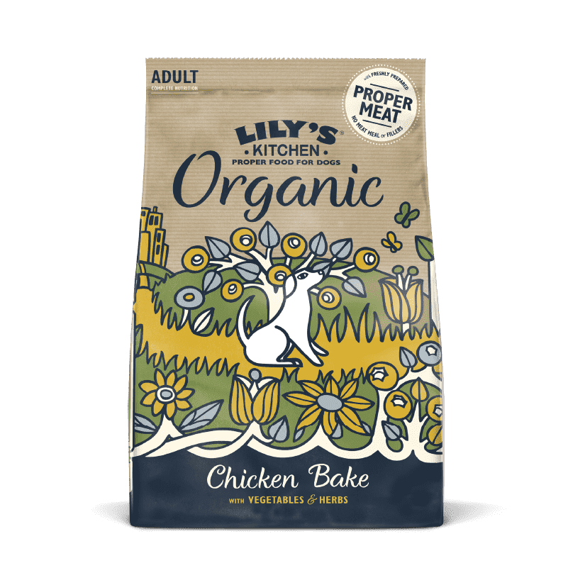 Lily's Kitchen Organic Chicken Bake with Vegetable & Herb Adult Dry Dog Food (1kg)