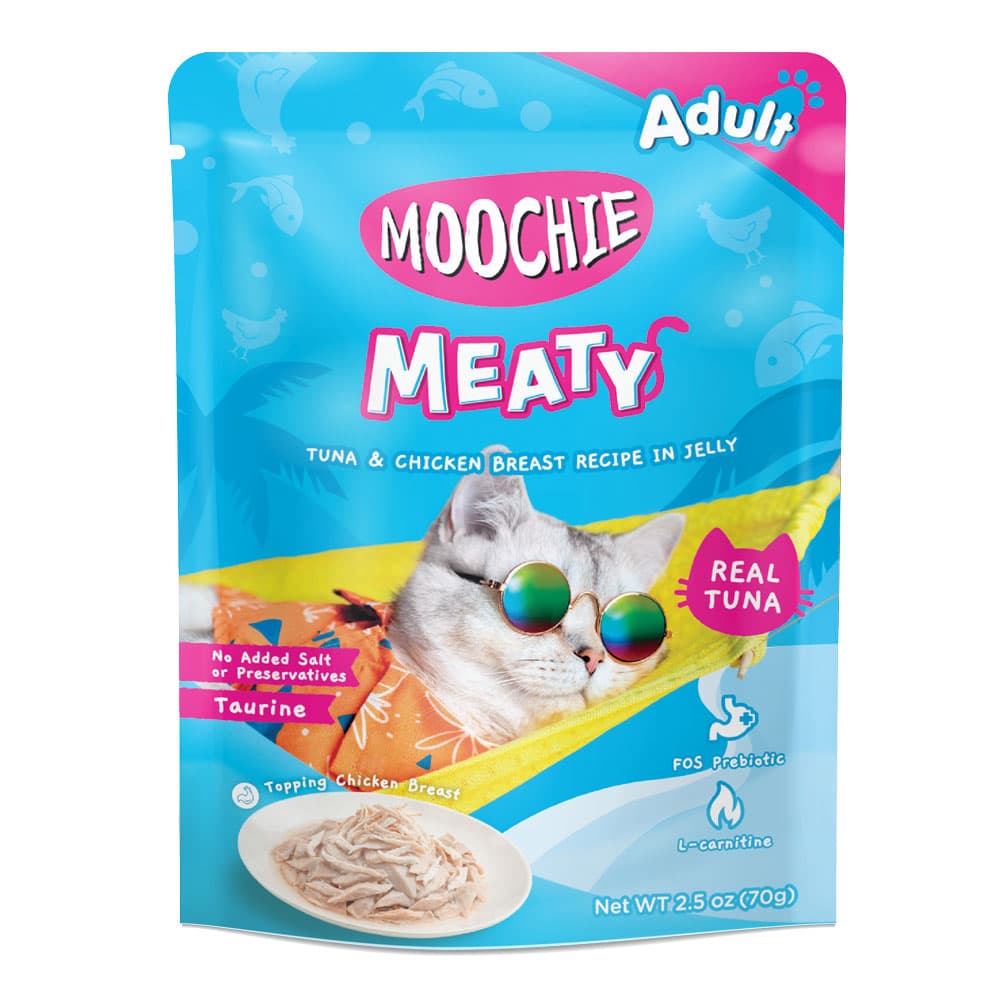 Moochie Cat Food Tuna & Chicken Breast Recipe in Jelly Pouch 70g