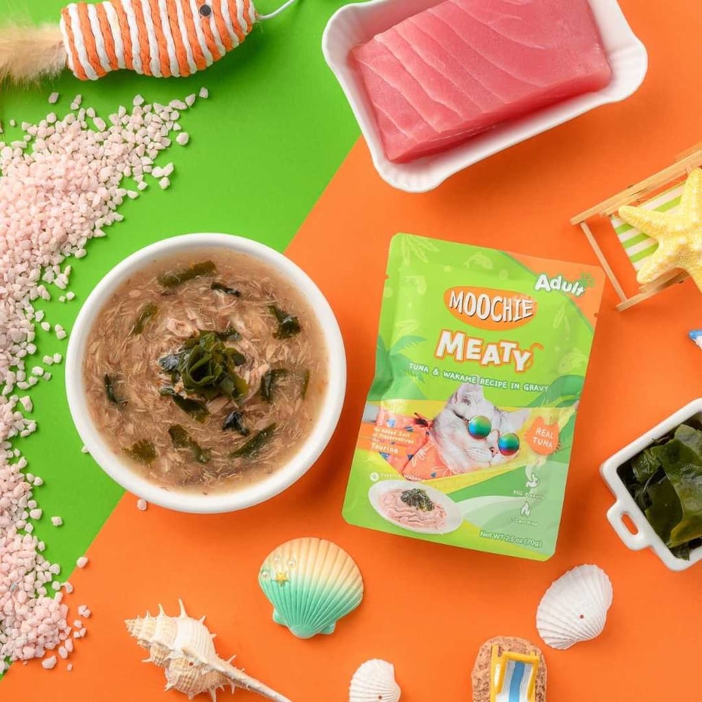 Moochie Cat Food Tuna & Wakame Recipe in Gravy Pouch 70g