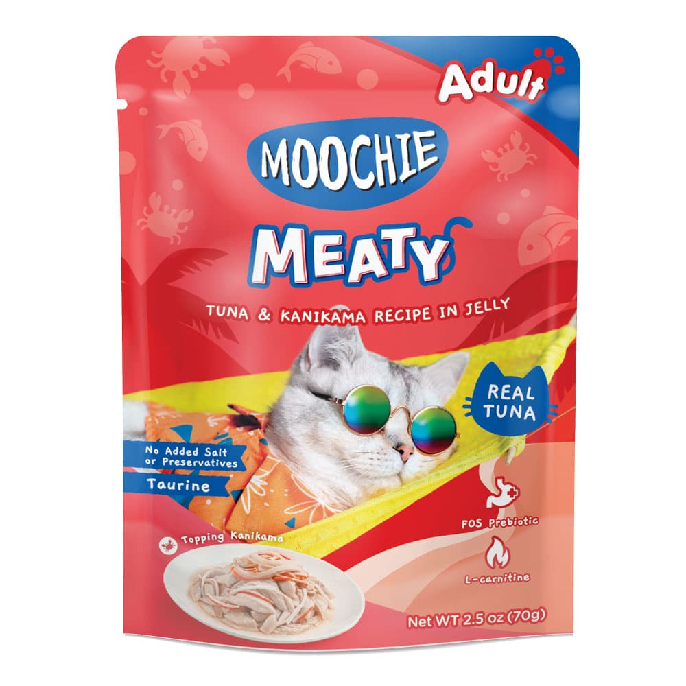 Moochie Cat Food Tuna & Kanikama Recipe in Jelly Pouch 70g