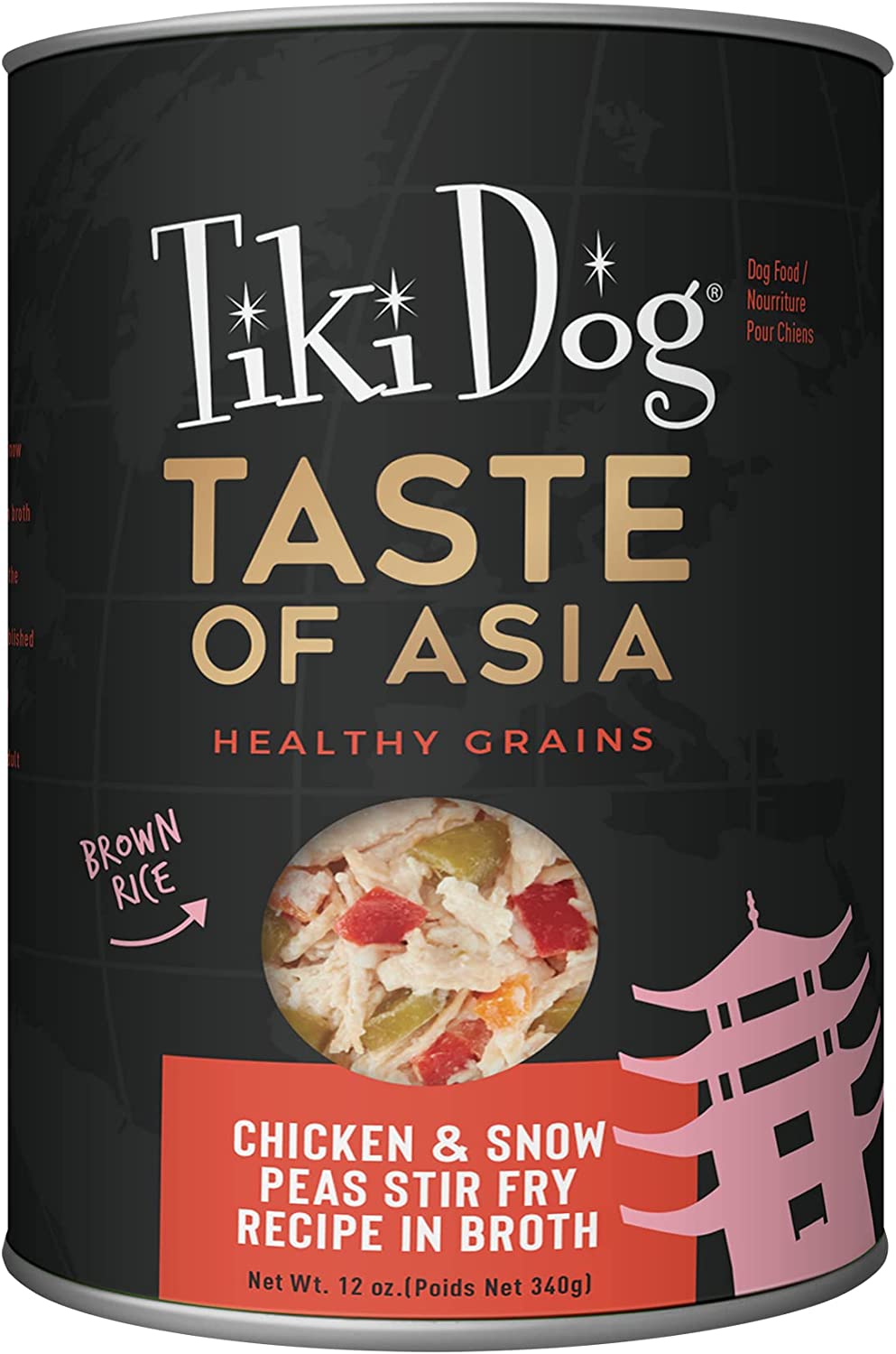 Tiki Dog Taste of Asia! Chicken & Snow Peas Stir Fry 12oz can