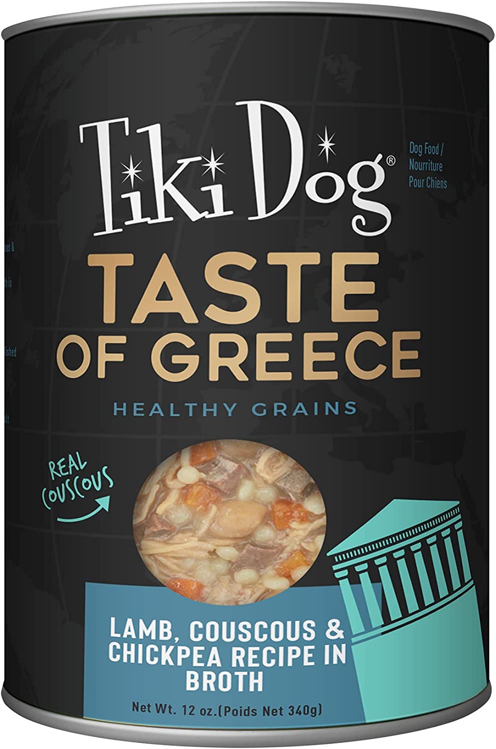 Tiki Dog Taste of Greece! Lamb Couscous & Chickpea 12oz can
