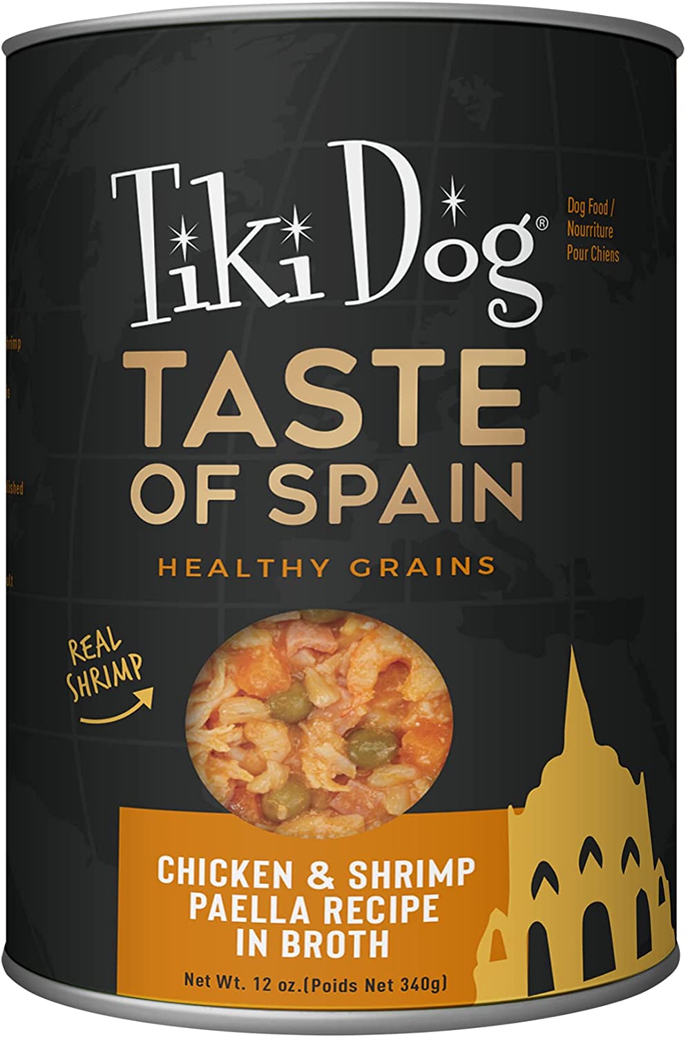 Tiki Dog Taste of Spain! Chicken & Shrimp Paella 12oz can