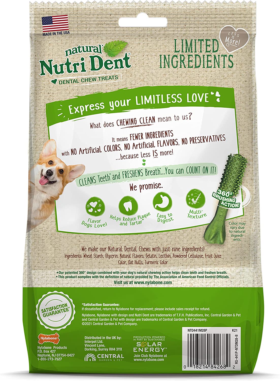 Nylabone Nutri Dent Fresh Breath 28ct Pouch Small