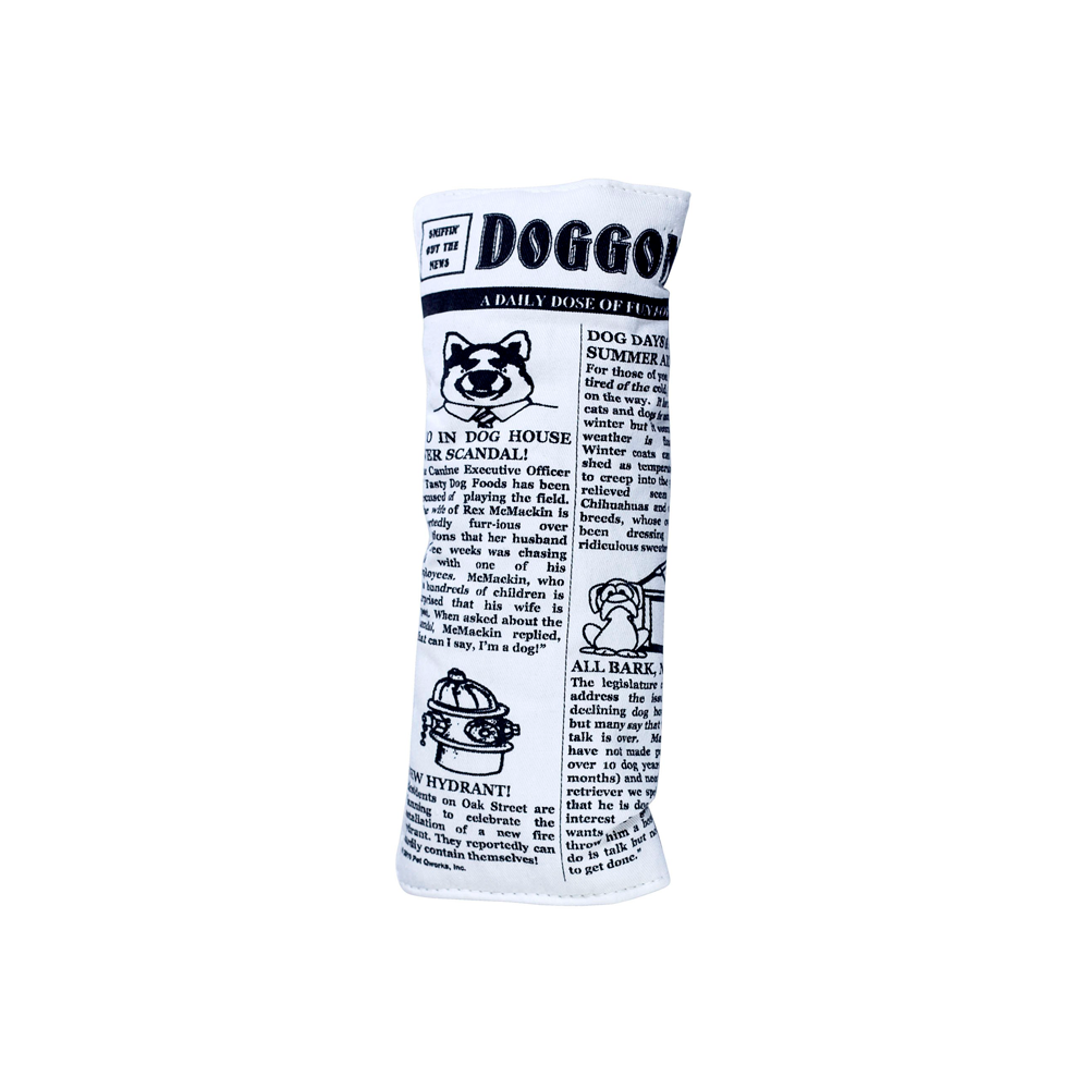 Ruff House Pet Newspaper Dog Toy with Squeaker