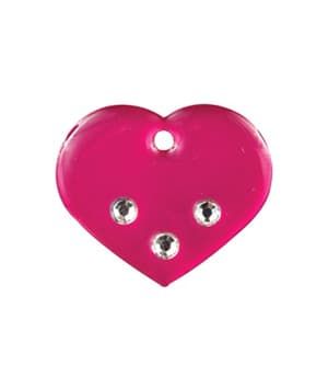 Imarc Pet Tag Fashion Tags Heart Large Pink
