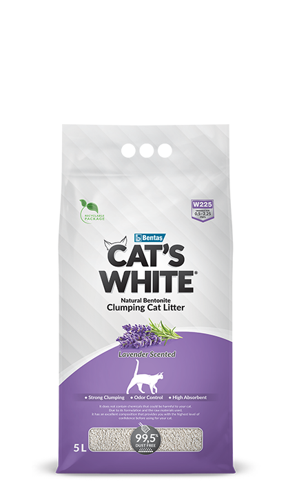 Cats White 5L Lavender Clumping Cat Litter
