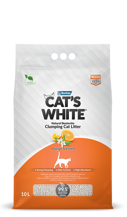 Cats White 10L Orange Clumping Cat Litter Clumping Cat Litter