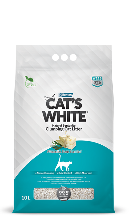 Cats White 10L Marsilla Soap Clumping Cat Litter