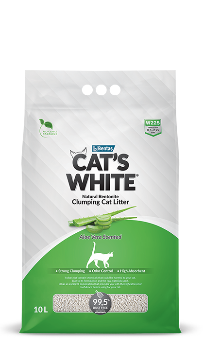 Cats White 10L Aloe Vera Clumping Cat Litter