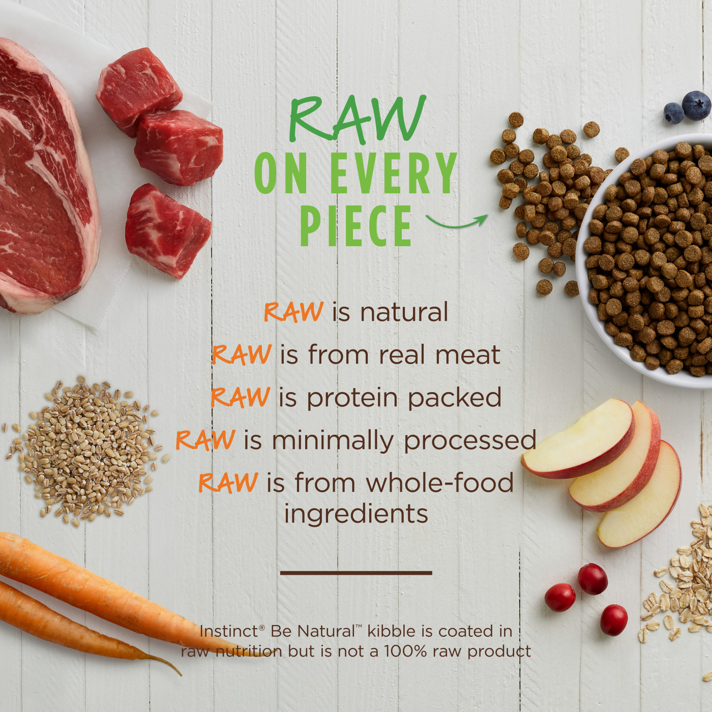 Instinct Be Natural Kibble Beef & Barley Dry Dog Food (25lbs)