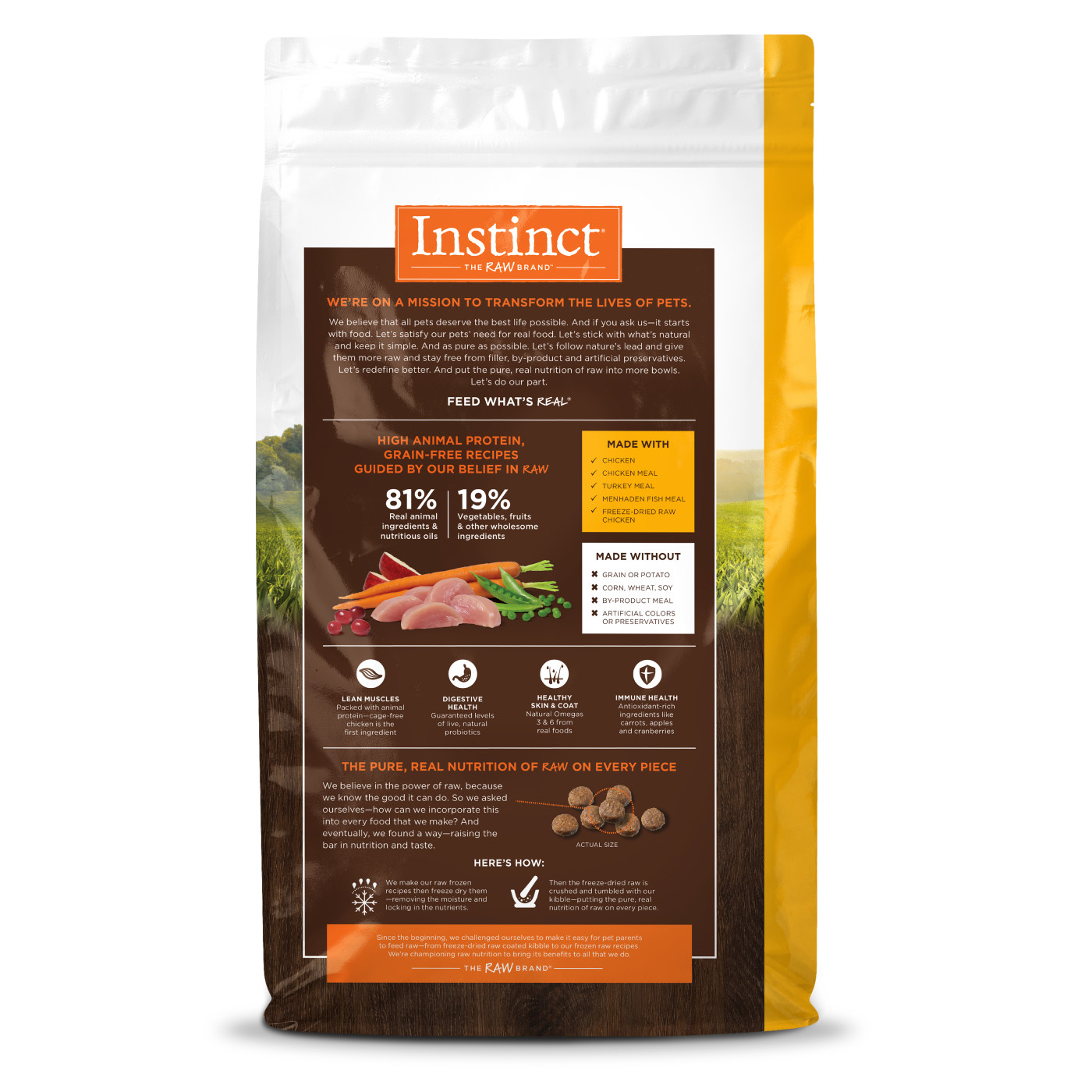 Instinct Original Grain Free Chicken Dry Cat Food (5lbs)