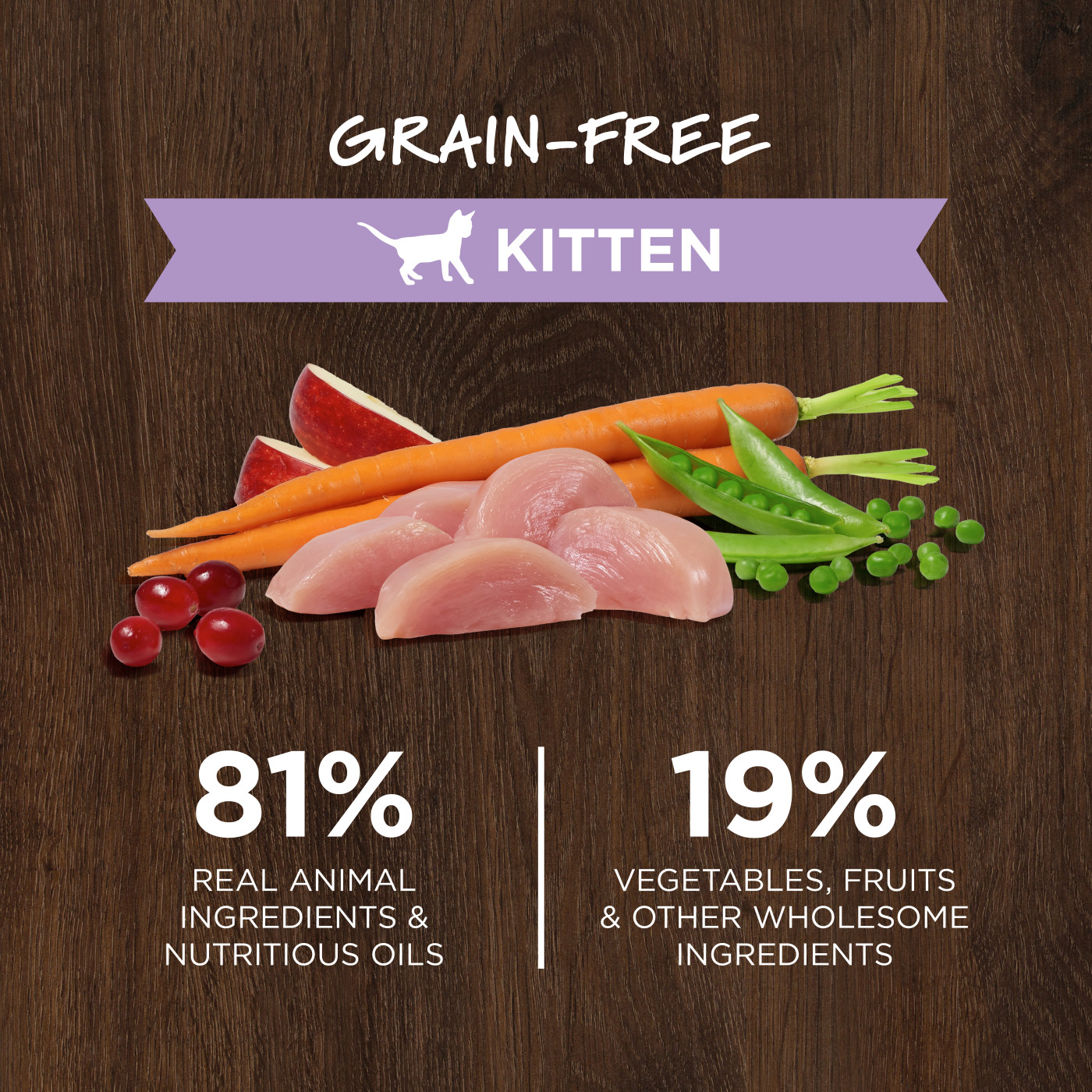 Instinct Original Grain Free Chicken Dry Kitten Food (4.5lbs)