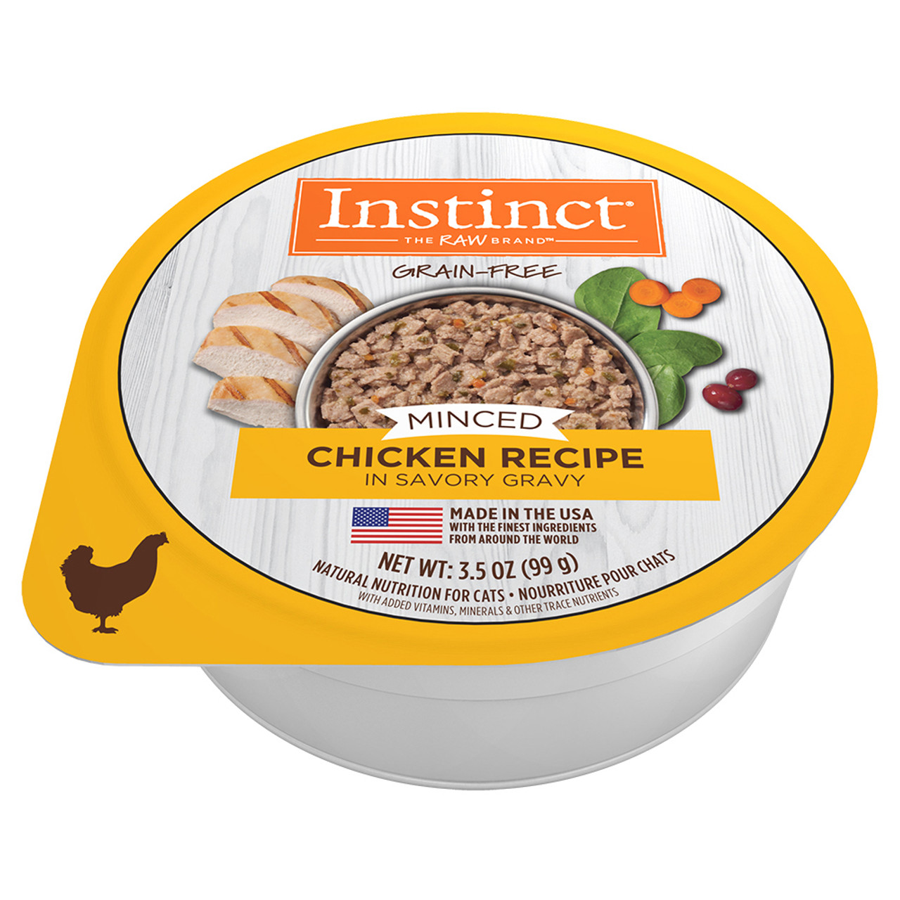 Instinct Minced Real Chicken Recipe Wet Cat Food (3.5oz)