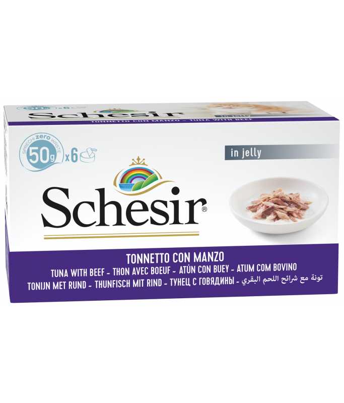 Schesir Cat Multipack Tuna with Beef 6x50g can