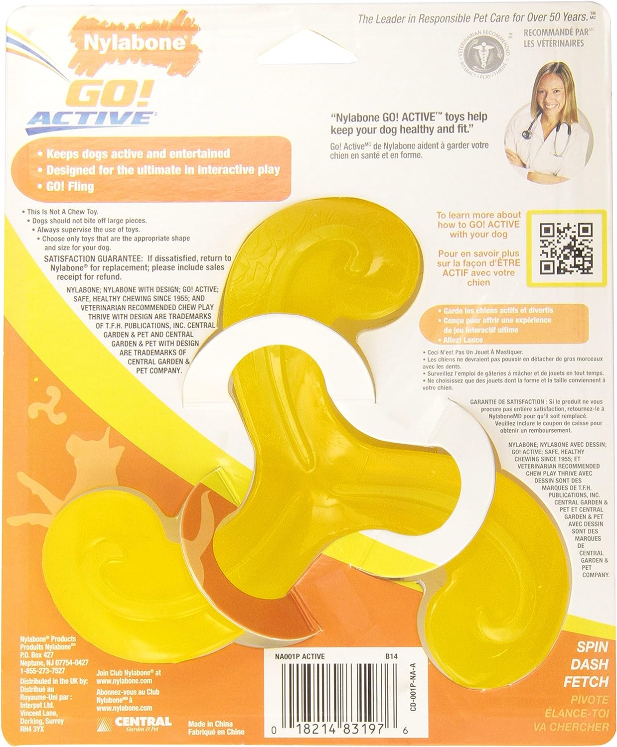 Nylabone GO! Active 3 Point Tug One Size