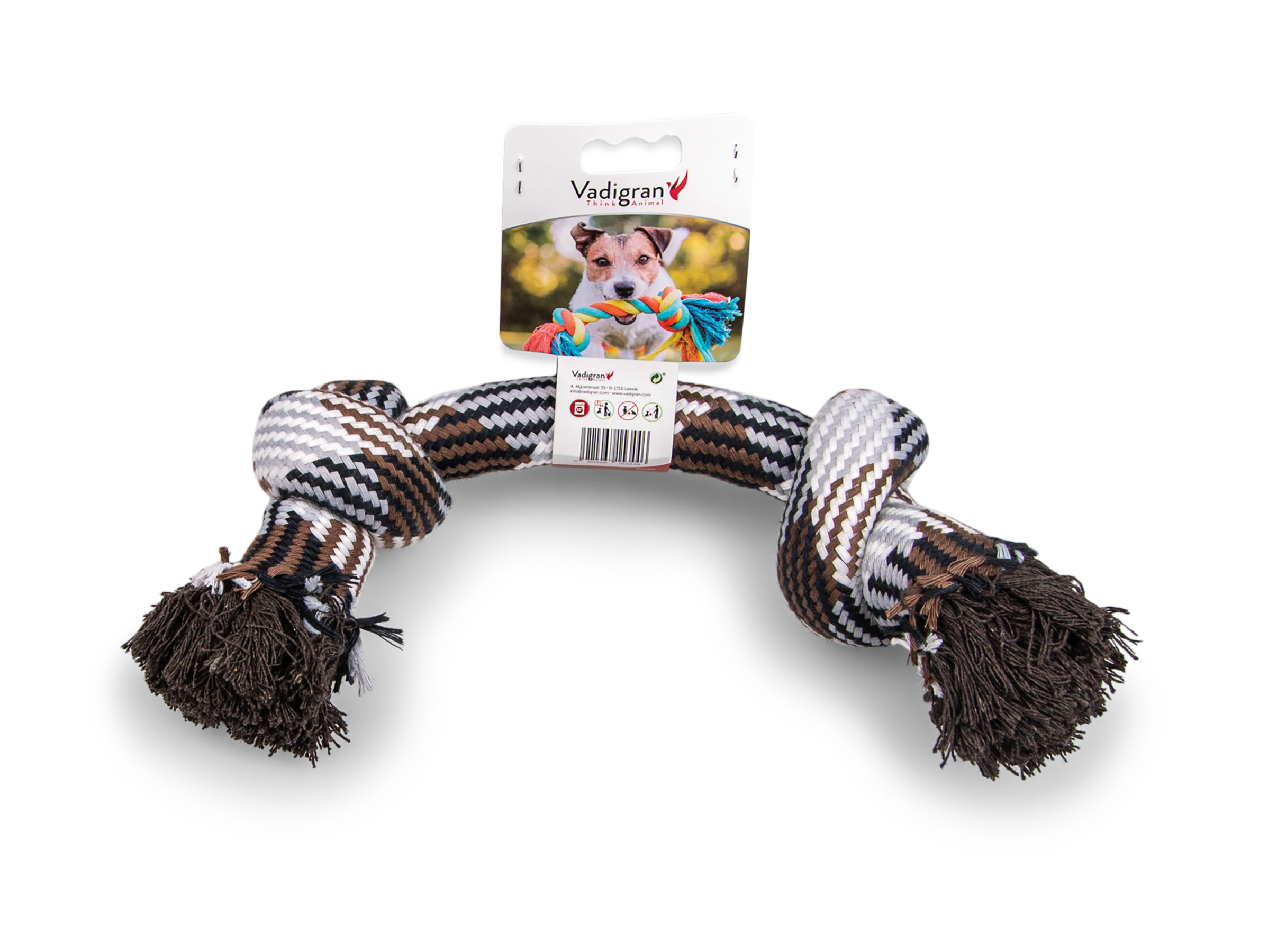 Vadigran Cotton rope 2 knots brown 270g 36cm