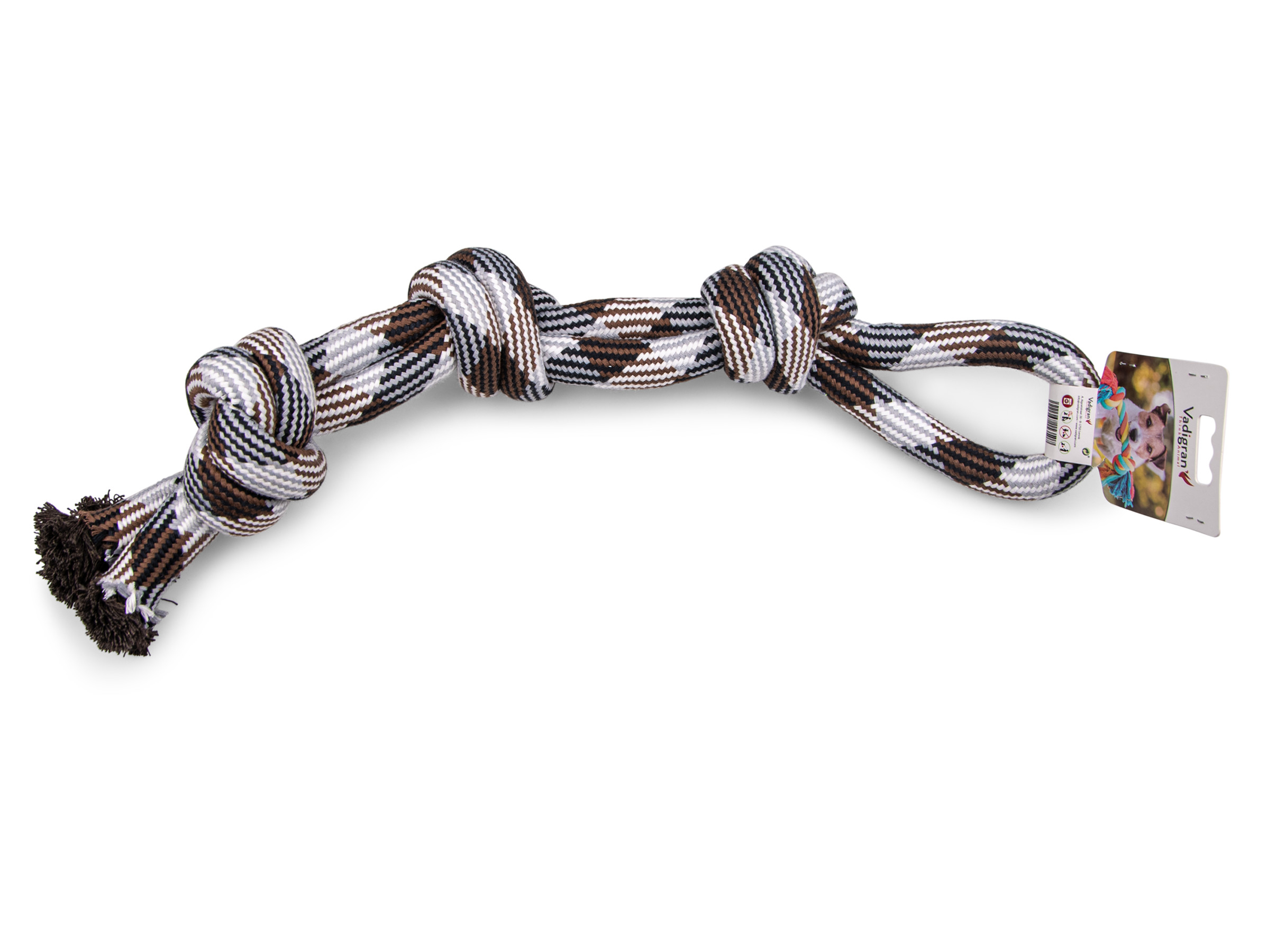 Vadigran Cotton rope 3 knots brown 600g 60cm