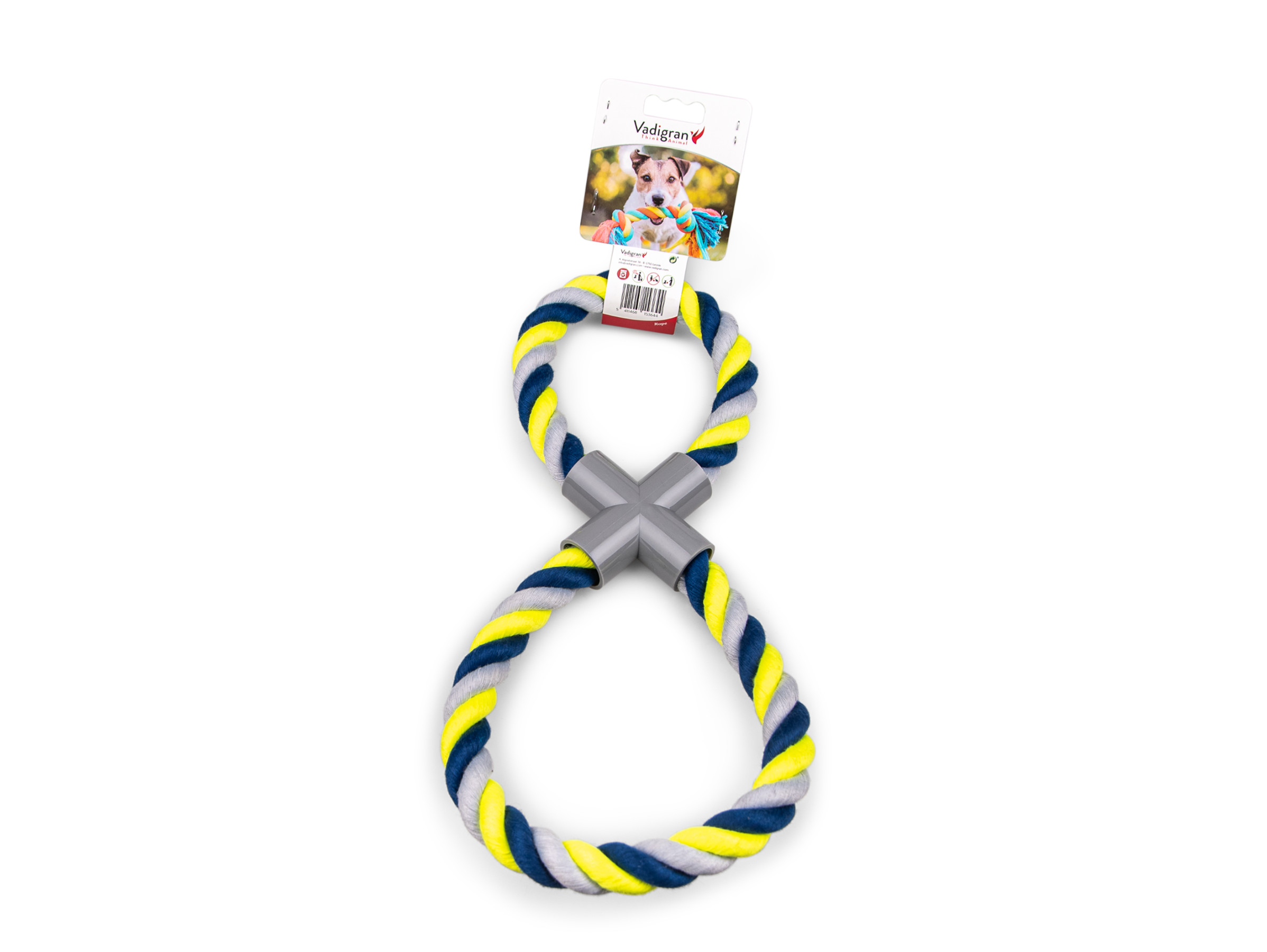 Vadigran Cotton rope 8-shaped blue-yellow 250g 35cm