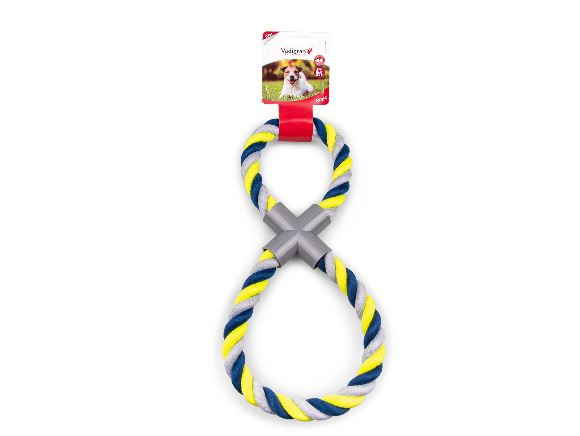 Vadigran Cotton rope 8-shaped blue-yellow 250g 35cm