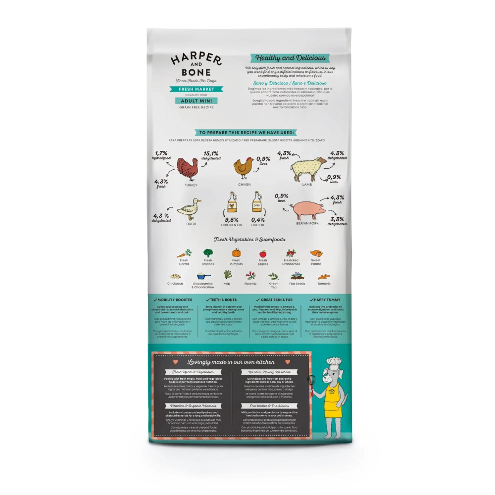 Harper & Bone Adult Dog Mini Fresh Market - 1.5kg