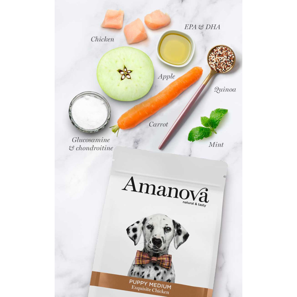 Amanova Dry Puppy Medium Exquisite Chicken - 2kg