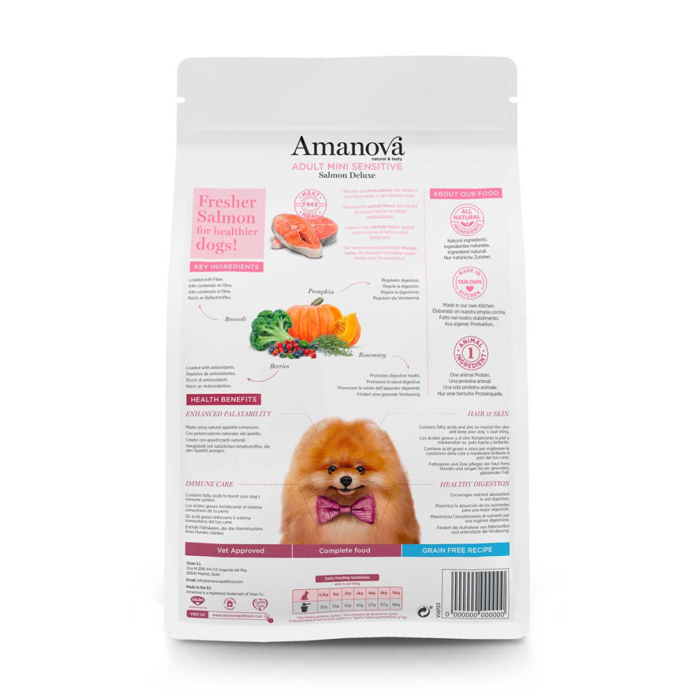 Amanova Dry Adult Mini Sens. Salmon Deluxe - 2kg
